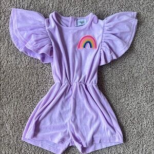 NWT Lola + The Boys Lilac Rainbow Romper